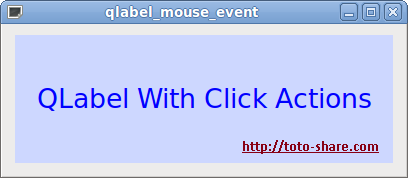 Start Mouse Events on QLabel Widget