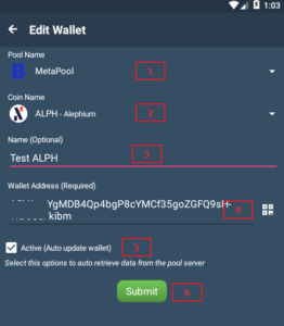 Metapool Add Wallet