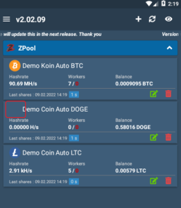 ZPool wallet list