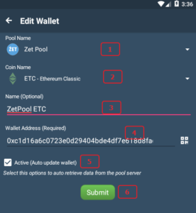 ZetPool Add New Wallet